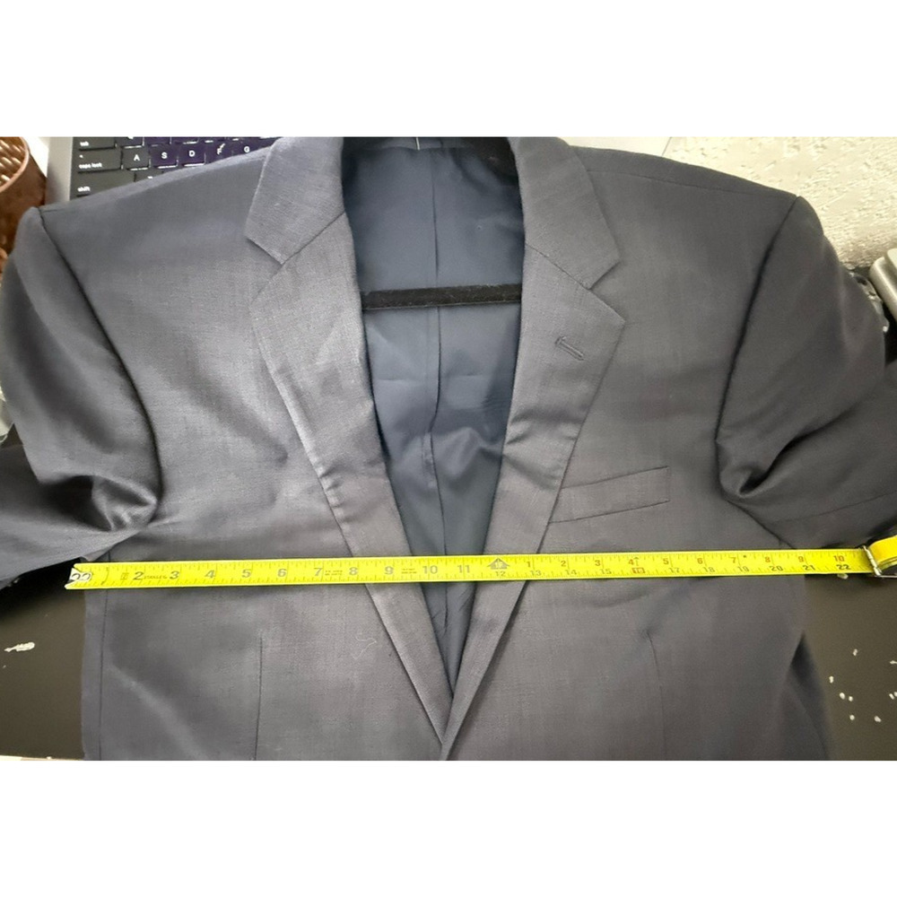 J. Crew Thompson Wool Men 40R Blue 2 Button Double Vent Sportscoat Tuxedo Suit - Picture 9 of 9